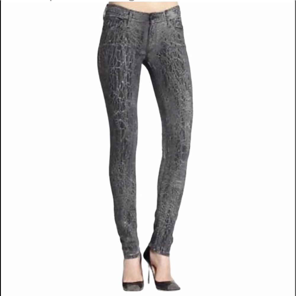 Mother Jeans skinny silhouette the looker colour graphite zipper closure size 28